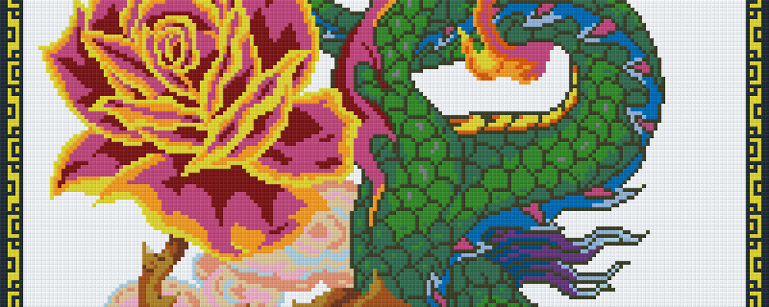 Dragon Lord Part 2 Eight [8] Baseplate PixelHobby Mini-mosaic Art Kit image 0